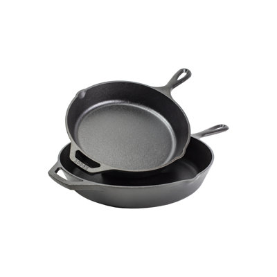 Lodge 10.25 Inch and 12 Inch Cast Iron Skillet Set