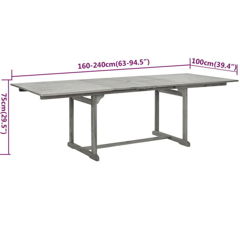 Rectangular 63" Long Dining Set, 6