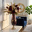 Abstract Glass Vase with Gold Accents-1461252933