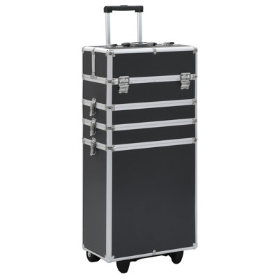 Vidaxl Make-Up Trolley Aluminium Black