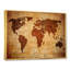 Ancienne carte du monde, impression sur toile, cadre flottant-59649725-59649726