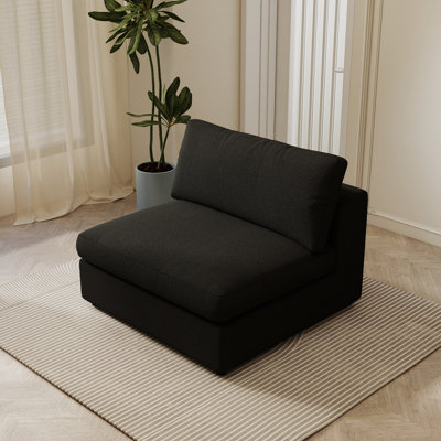 Fauteuil d'appoint modulaire rembourré sans accoudoirs Boucle