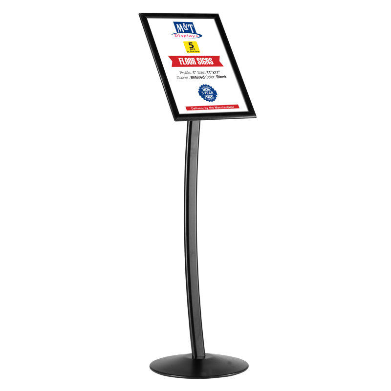 Pedestal Curved Sign Holder