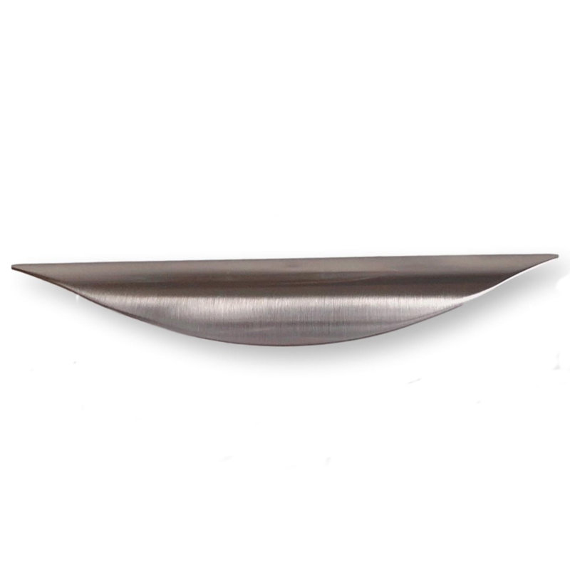 Luna Brushed Nickel Finger Pull, 3 3/4"