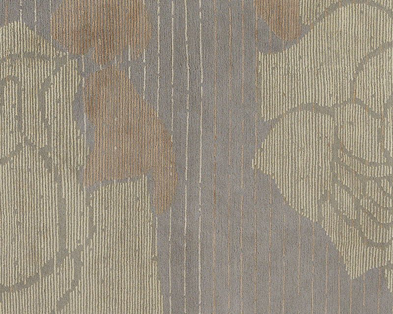 Lux Rose Area Rug in Brown/Gold/Gray, Rectangle 10' x 14'