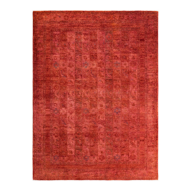 Tapis unique en laine 5 pi 8 po x 7 pi 6 po Manha
