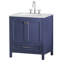 30-Inch Freestanding Bathroom Vanity With Carrara Marble Top, Undermounted Ceramic Sink, And Soft-Close Storage Door