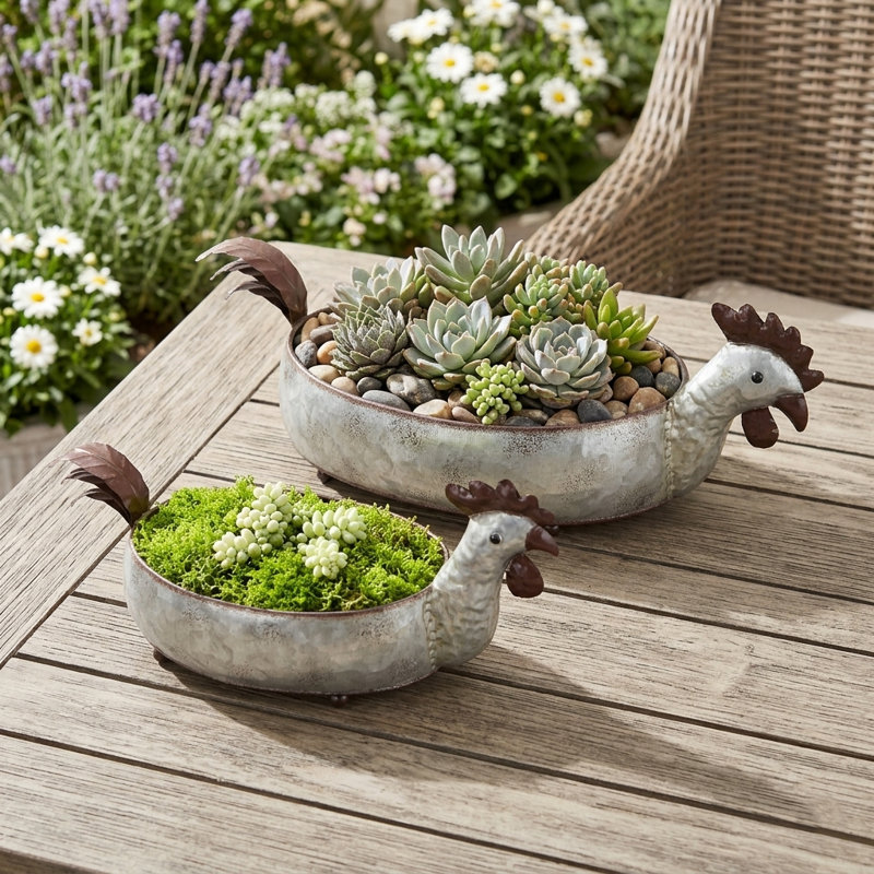 Holahan Handmade Metal Statue Planter