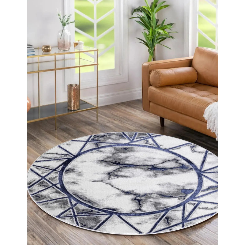 Geometric Area Rug, Runner 60 x 220 cm