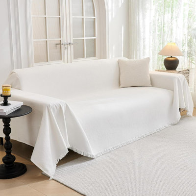 Sofa Covers For 2 Cushion Couch L Shaped Couch Cover Washable Couch Cover With Tassels Boho Couch Cover Non Slip Universal Soft Sofa Slipcover For Kids Dogs Pets