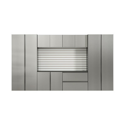 Nova Series 128 In. W X 72 In. H X 20 In. D Metallic Garage Cabinet Set A (7-Piece)