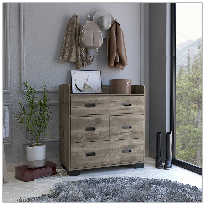 Commode Waporan, chambre à coucher, brun foncé, Marron foncé