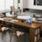 86.61"Light walnut Rectangular Solid Wood desks-109468665