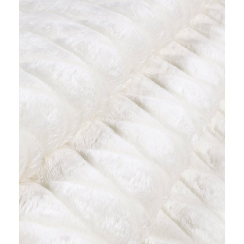 Tapis luxueux et moelleux, blanc, 2 pi x 3,3 pi | 100% polyester avec une hauteur de poils de 2,8 po | Revers antidérapant, facile à nettoyer avec un nettoyant pour tapis | Idéal pour le salon, la chambre à coucher et les espaces confortables