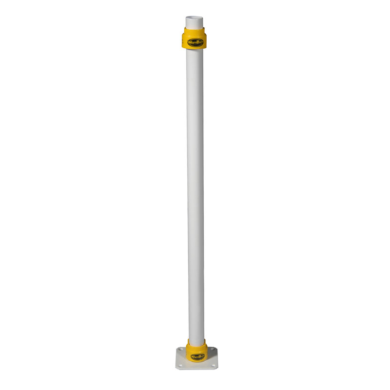 WamBam Traditional Fence White Metal Line Post