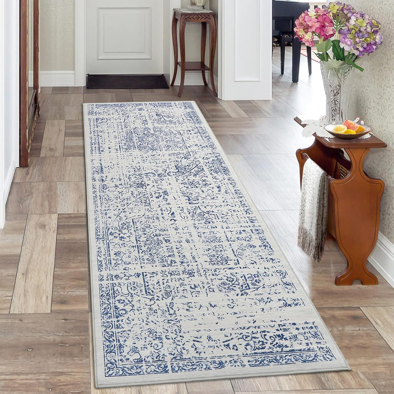 Hallway Runner Rug 2x6 - Black Kitchen Rugs Non Slip Washable Soft Touch Carpet Runner Rug Stylish Rug Runner Home Kitchen