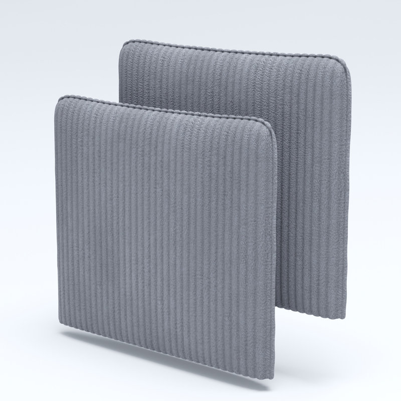 Modular Sectional Sofa, Gray Corduroy