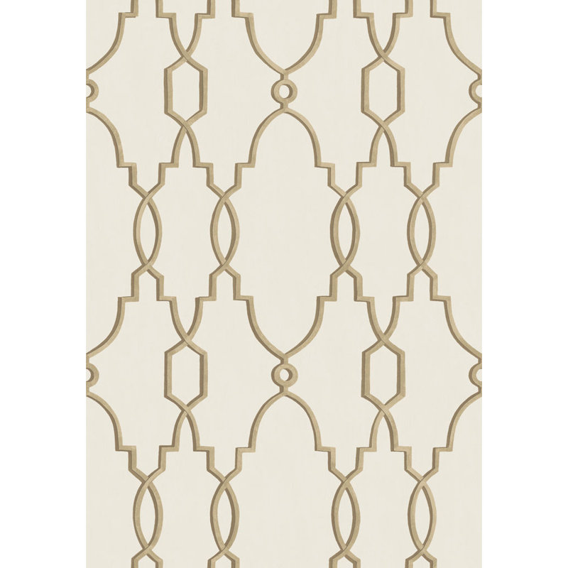 Parterre Geometric Wallpaper Roll, Gold
