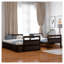 Twin over Full Bunk Bed with Storage Drawers, Solid Wood Frame in Espresso