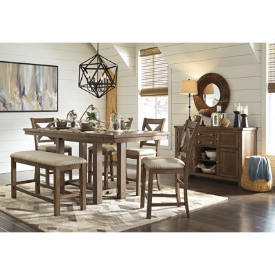 Moriville Counter Height Dining Table and Barstools