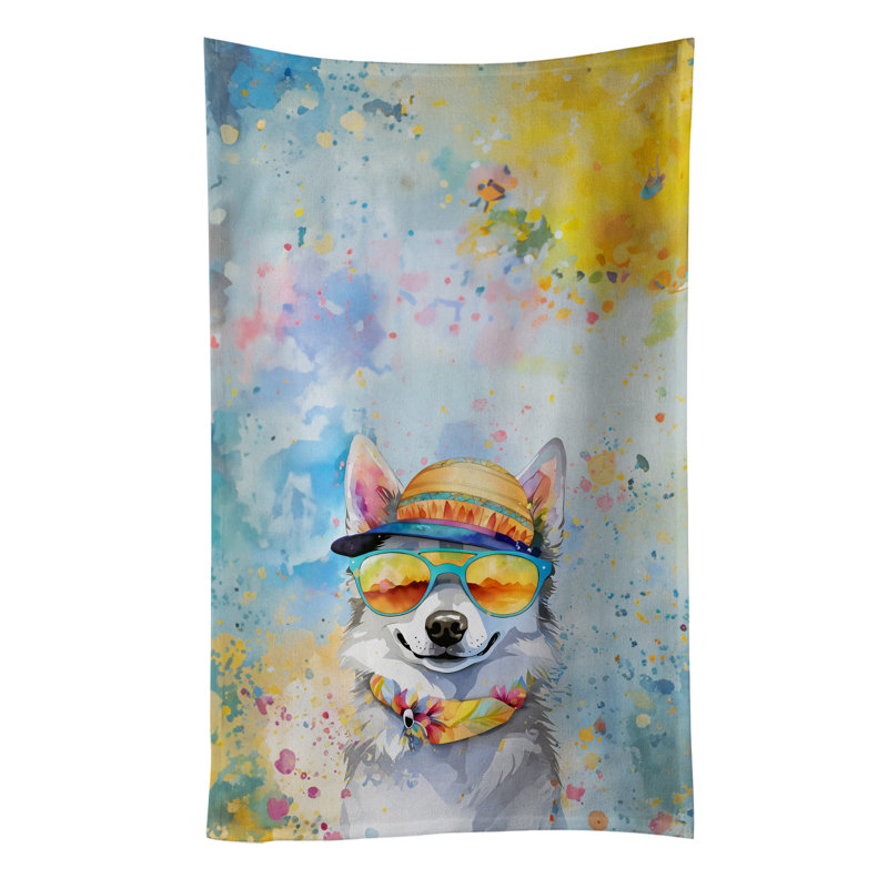 Alaskan Klee Kai Hippie Dawg Kitchen Towel