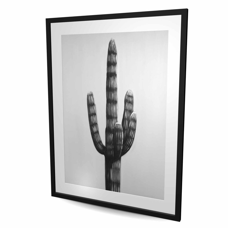 Grand cactus - Best-sellers noir encadré décor mat