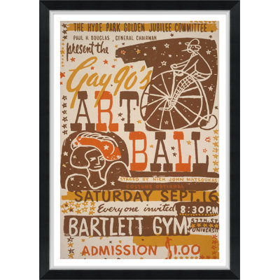 «Art Ball», affiche vintage encadrée