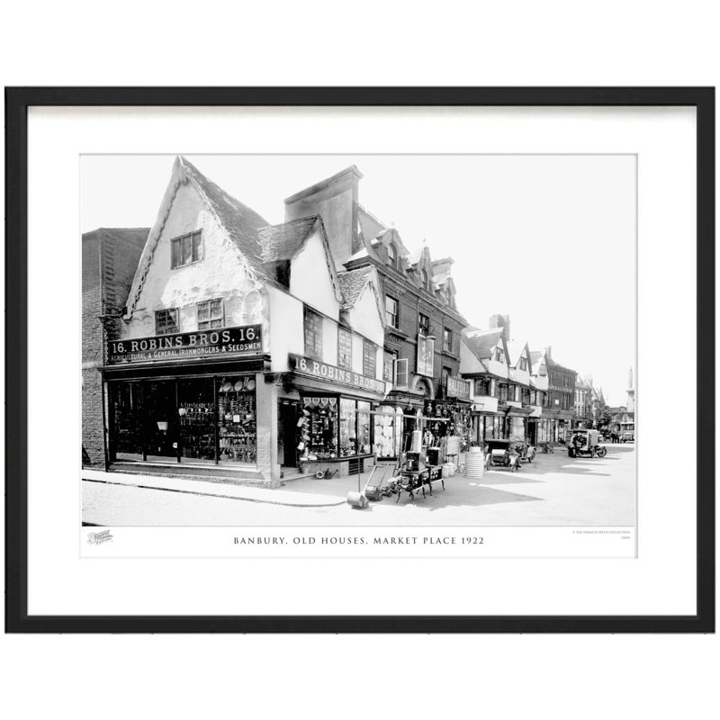 Banbury, Old Houses, Market Place 1922 by Francis Frith - Single Picture Frame Print, 40cm H x 50cm W x 2.3cm D