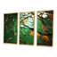Carreaux de mosaïque en marbre vert et or I - art mural abstrait-103154226-103154232