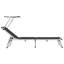 Chaise de plage pliante standard en aluminium noir Sun Lounger