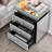 Mirrored Nightstand with 3 Drawers