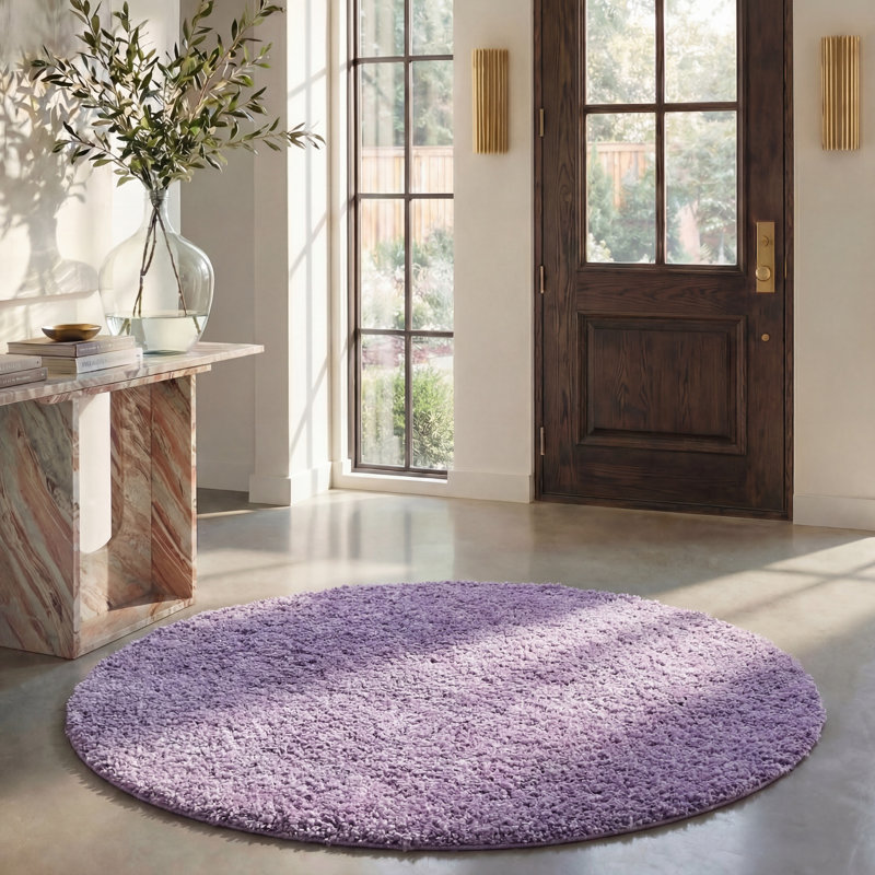 Tapis Delane, Rond 6 pi 7 po, Lilas