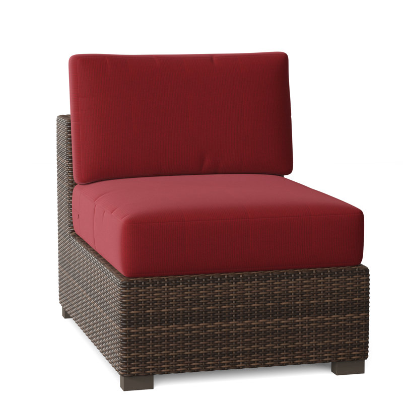 Chaise de patio avec coussins Montecito, Tissu de voile Sunbrella® texturé