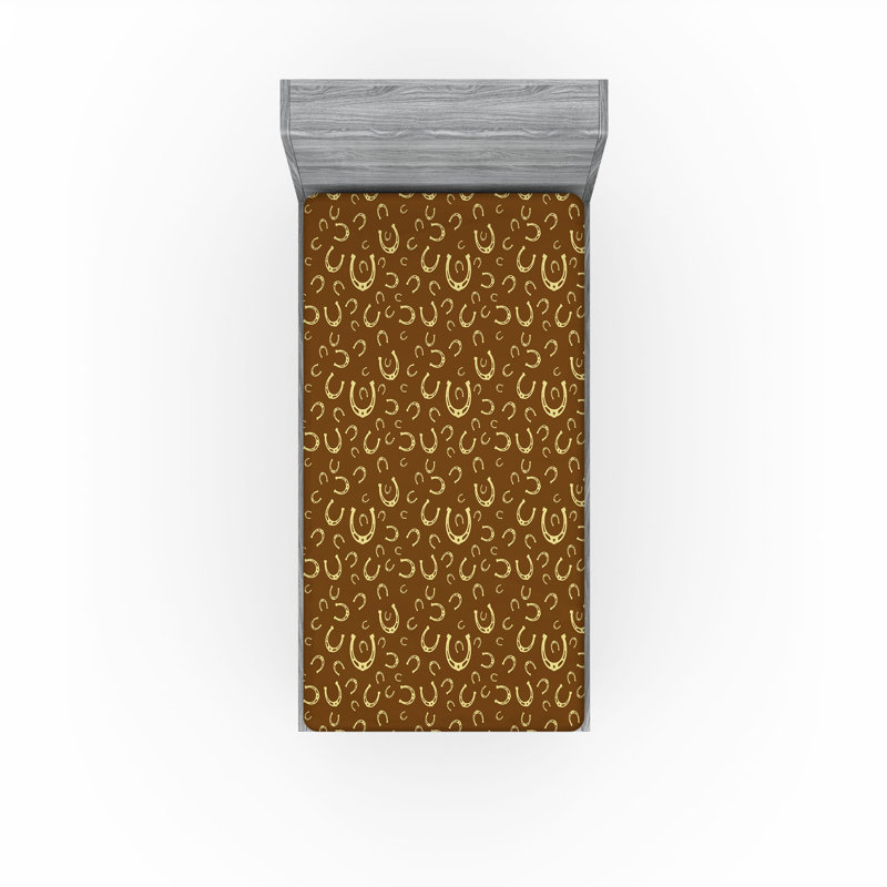 Ensemble de 2 draps-housse Ambesonne Western, Drap-housse de taille simple