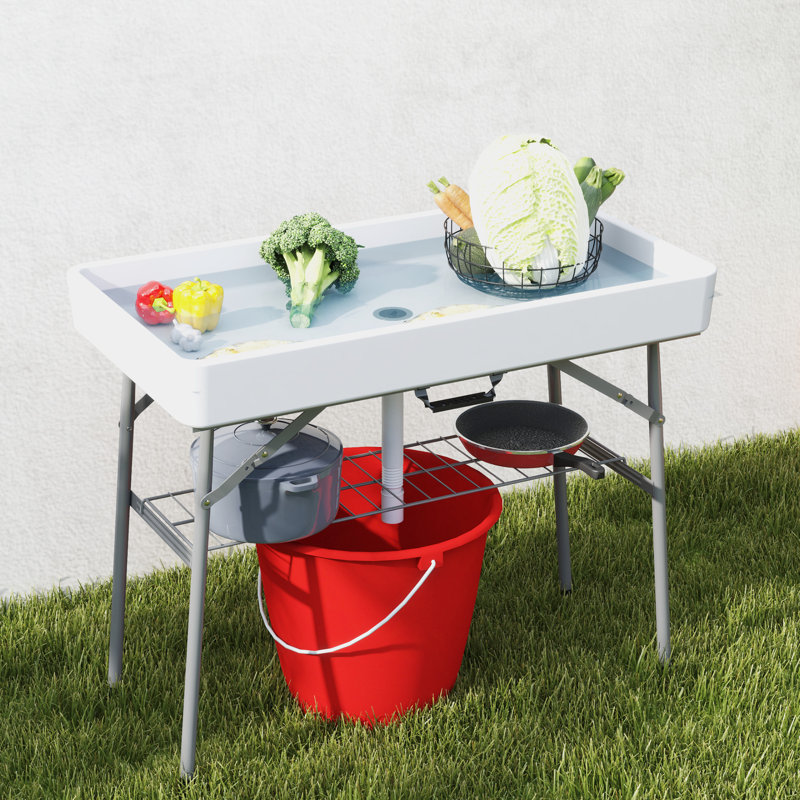 Downham Rectangular Outdoor Folding Picnic Table