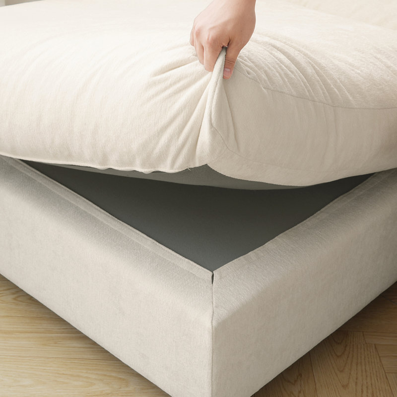 Canapé modulaire rembourré avec housse Kessi, Beige