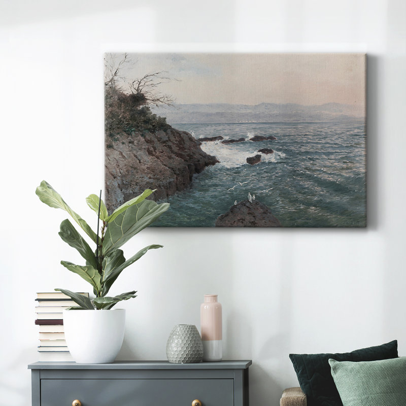 Paysage rétro - DLII, H 33 po x l 49 po x P 1,5 po, Toile tendue