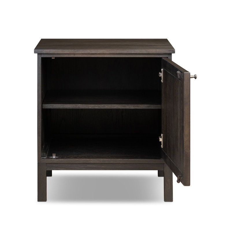 Alessio Nightstand, Smoked Black, Right