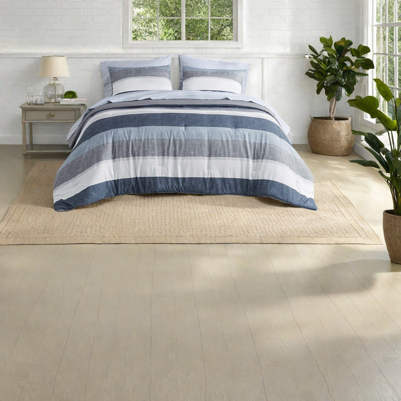 Comfortable Bedding Sets, Polyester Blue/grey, Modern Bedroom Transform