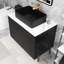 Meuble-lavabo simple 30 po avec plateau en pierre frittée blanc Carrare Boika-826829248