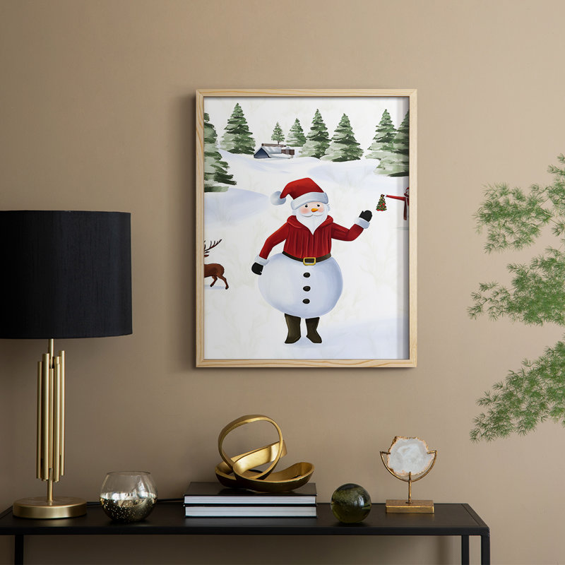 «Christmas Holiday», reproduction encadrée CC XXV - bois massif, Naturel, H 11 po x l 9 po
