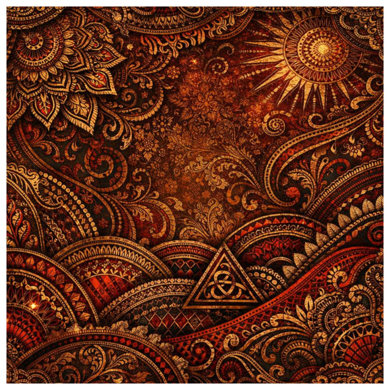 Intricate Ornamental Pattern Comforter, Twin