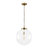1-light Ribbed Glass Single Pendant-1277257772
