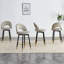 Tabourets de bar pivotants modernes en similicuir avec repose-pieds et dossier découpés dorés (ensemble de 4)-1607245630-1607245629