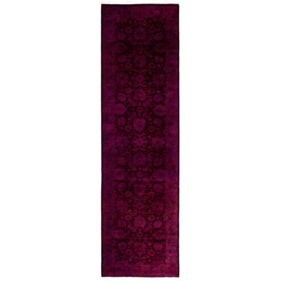 Overdyed One-of-a-Kind 2' 7" X 9' 6" Hand Knotted Area Rug