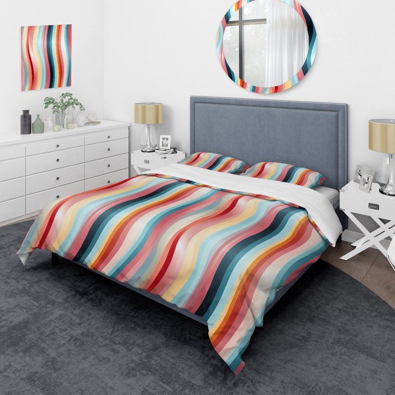 Literie rose Mirage, Housse de couette simple + 1 taie décorative stan