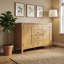 Censu Oak 4 Drawer Sideboard