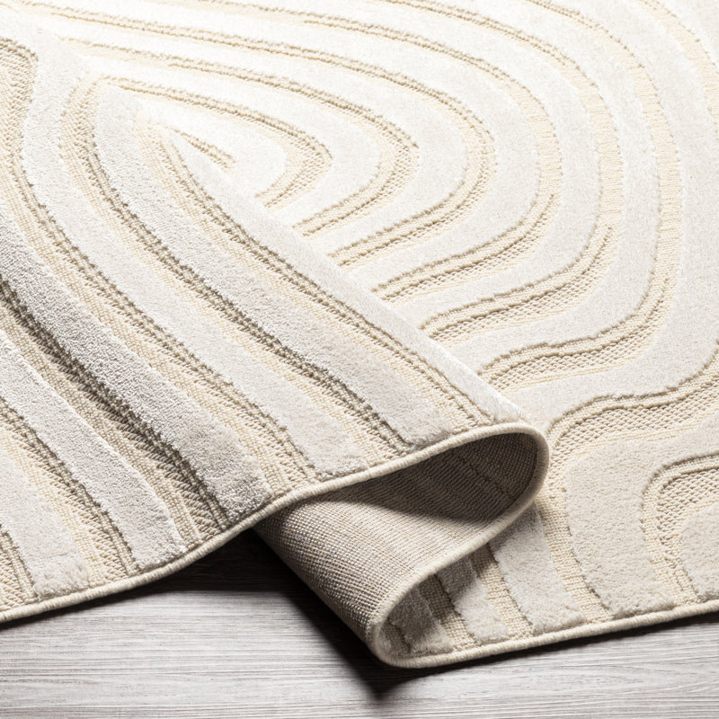 Tapis beige / crème Ricki, Rectangle 3 pi 11 po x 5 pi 7 po