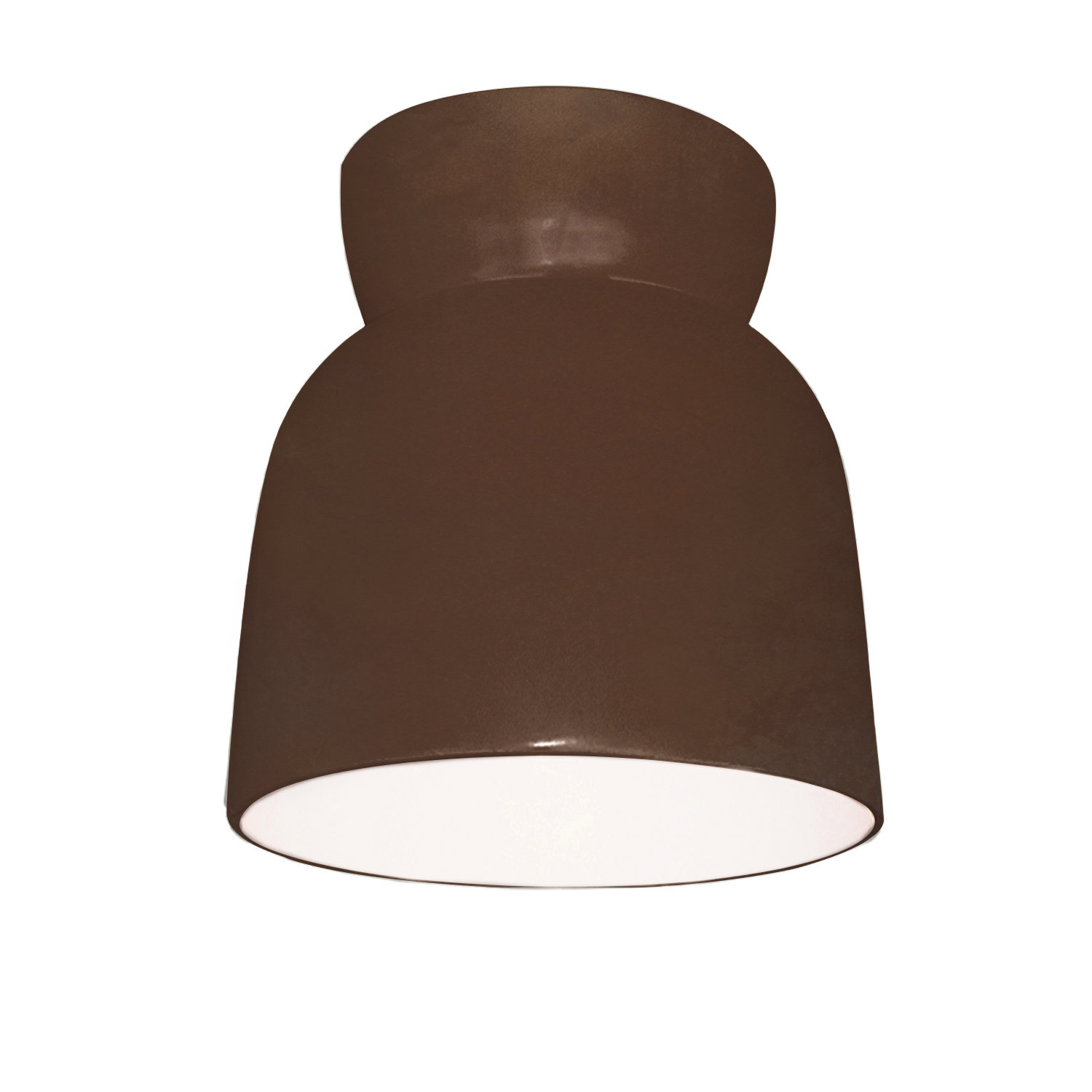 Logan 8" Single Light Flush Mount, Incandescent (Not Included), Real Rust
