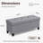 43"W Upholstered Storage Bench with Solid Wood Legs, Gray-412073103